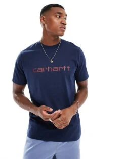 Carhartt WIP Script T-shirt In Navy For Men