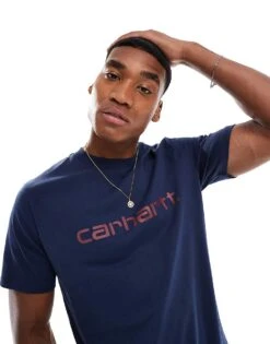 Carhartt WIP Script T-shirt In Navy For Men -Carhartt WIP Sales 206638246 4