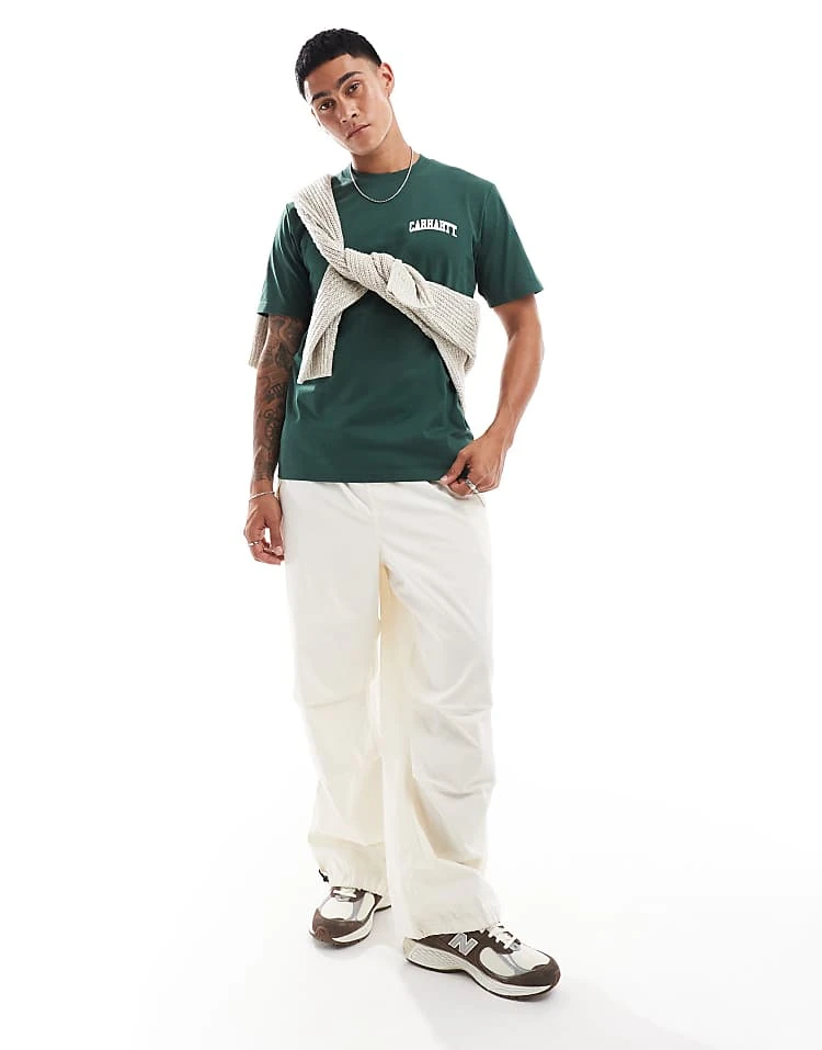 Carhartt WIP University Script T-shirt In Khaki For Men 3 Carhartt WIP University Script T-shirt In Khaki For Men - Image 3