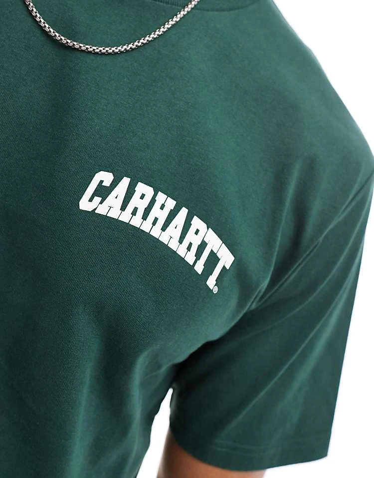 Carhartt WIP University Script T-shirt In Khaki For Men 4 Carhartt WIP University Script T-shirt In Khaki For Men - Image 4