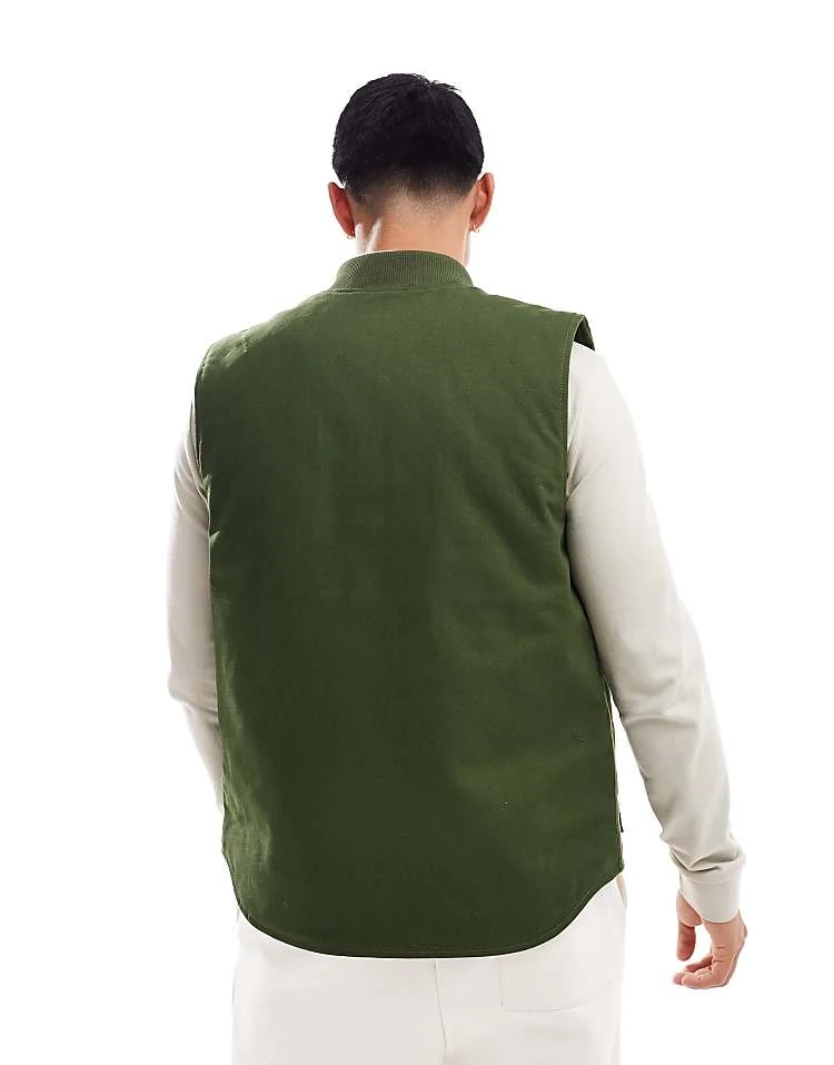 Carhartt WIP Classic Zip Up Gilet In Khaki For Men 2 Carhartt WIP Classic Zip Up Gilet In Khaki For Men - Image 2