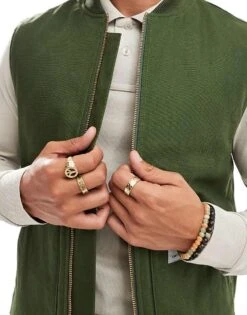 Carhartt WIP Classic Zip Up Gilet In Khaki For Men 7 Carhartt WIP Classic Zip Up Gilet In Khaki For Men -Carhartt WIP Sales 206638755 3