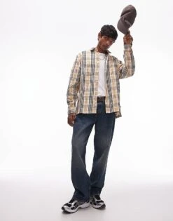 Carhartt WIP Long Sleeve Mandlik Shirt In Beige Multi For Men -Carhartt WIP Sales 206638820 3