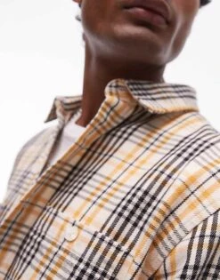 Carhartt WIP Long Sleeve Mandlik Shirt In Beige Multi For Men -Carhartt WIP Sales 206638820 4