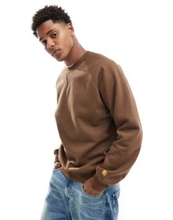 Carhartt WIP Chase Sweatshirt In Brown For Men