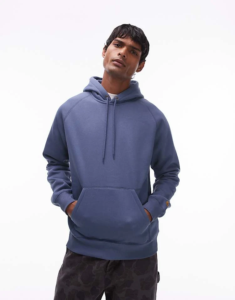 Carhartt WIP Chase Hoodie In Blue For Men 5 Carhartt WIP Chase Hoodie In Blue For Men - Image 5