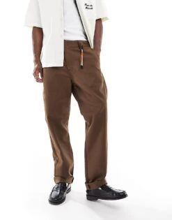 Carhartt WIP Master Relaxed Fit Trousers In Brown For Men -Carhartt WIP Sales 206638877 2
