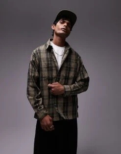 Carhartt WIP Long Sleeve Mandlik Shirt In Green Multi For Men 9 Carhartt WIP Long Sleeve Mandlik Shirt In Green Multi For Men -Carhartt WIP Sales 206638908 1 green 1