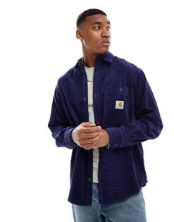 Carhartt WIP Long Sleeve Flint Shirt In Purple For Men -Carhartt WIP Sales 206638927 1 purple 1