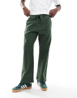 Carhartt WIP Floyde Relaxed Fit Trousers In Green For Men -Carhartt WIP Sales 206638942 2