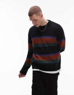 Carhartt WIP Merton Stripe Jumper In Black Multi For Men -Carhartt WIP Sales 206638964 1 black 1