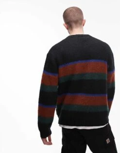 Carhartt WIP Merton Stripe Jumper In Black Multi For Men -Carhartt WIP Sales 206638964 4