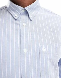 Carhartt WIP Long Sleeve Dowlen Stripe Shirt In Blue For Men 7 Carhartt WIP Long Sleeve Dowlen Stripe Shirt In Blue For Men -Carhartt WIP Sales 206638998 3