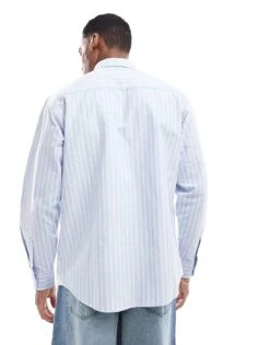 Carhartt WIP Long Sleeve Dowlen Stripe Shirt In Blue For Men 8 Carhartt WIP Long Sleeve Dowlen Stripe Shirt In Blue For Men -Carhartt WIP Sales 206638998 4