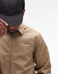 Carhartt WIP Module Script Zip Up Jacket In Beige For Men -Carhartt WIP Sales 206639026 3