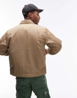 Carhartt WIP Module Script Zip Up Jacket In Beige For Men -Carhartt WIP Sales 206639026 4