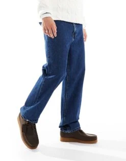 Carhartt WIP Aaron Regular Tapered Fit Jeans In Dark Blue For Men -Carhartt WIP Sales 206639077 1 blue 1