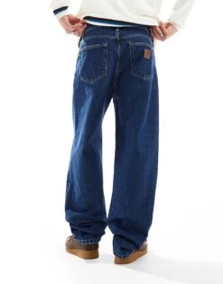 Carhartt WIP Aaron Regular Tapered Fit Jeans In Dark Blue For Men -Carhartt WIP Sales 206639077 3