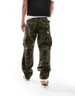 Carhartt WIP Duck Cargo Regular Fit Trousers In Green For Men -Carhartt WIP Sales 206639115 5