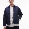 Carhartt WIP Module Script Zip Up Jacket In Navy For Men