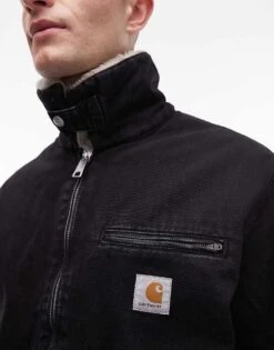 Carhartt WIP Herald Zip Up Jacket In Black For Men -Carhartt WIP Sales 206639230 4