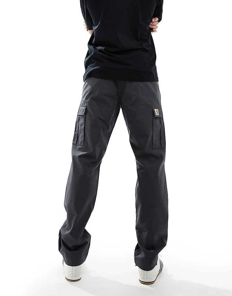 Carhartt WIP Aviation Slim Fit Trousers In Grey For Men 2 Carhartt WIP Aviation Slim Fit Trousers In Grey For Men - Image 2