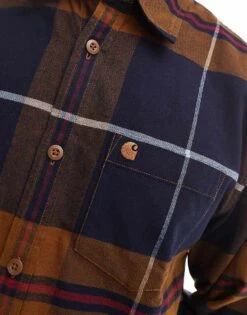 Carhartt WIP Long Sleeve Garnett Checked Shirt In Brown Multi For Men -Carhartt WIP Sales 206639285 3