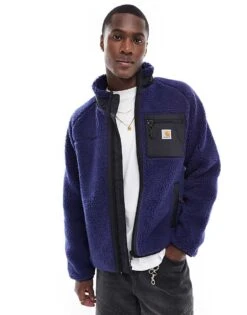 Carhartt WIP Prentis Borg Liner Zip Up Jacket In Purple For Men -Carhartt WIP Sales 206639293 1 purple 1