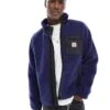 Carhartt WIP Prentis Borg Liner Zip Up Jacket In Purple For Men