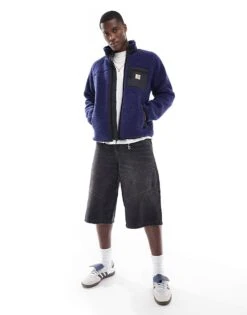 Carhartt WIP Prentis Borg Liner Zip Up Jacket In Purple For Men -Carhartt WIP Sales 206639293 3