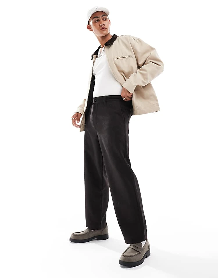 Carhartt WIP Truman Relaxed Fit Trousers In Dark Brown For Men 1 Carhartt WIP Truman Relaxed Fit Trousers In Dark Brown For Men