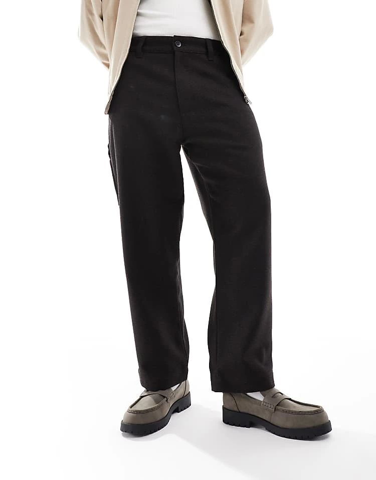 Carhartt WIP Truman Relaxed Fit Trousers In Dark Brown For Men 2 Carhartt WIP Truman Relaxed Fit Trousers In Dark Brown For Men - Image 2