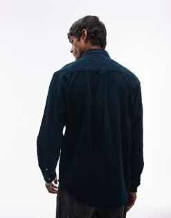 Carhartt WIP Long Sleeve Madison Cord Shirt In Teal For Men Green -Carhartt WIP Sales 206639404 3