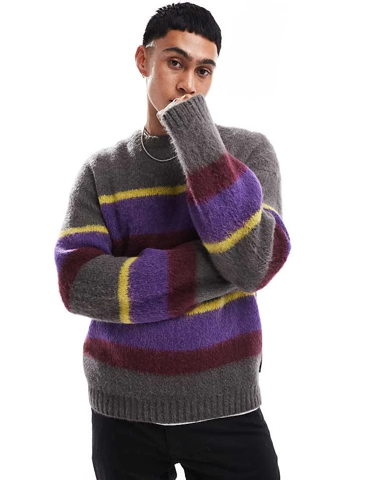 Carhartt WIP Merton Stripe Jumper In Beige Multi For Men 5 Carhartt WIP Merton Stripe Jumper In Beige Multi For Men - Image 5