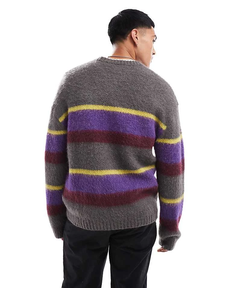 Carhartt WIP Merton Stripe Jumper In Beige Multi For Men 2 Carhartt WIP Merton Stripe Jumper In Beige Multi For Men - Image 2