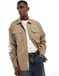 Carhartt WIP Long Sleeve Craft Shirt In Beige For Men 7 Carhartt WIP Long Sleeve Craft Shirt In Beige For Men -Carhartt WIP Sales 206639541 3