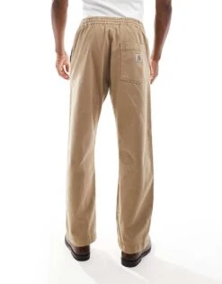 Carhartt WIP Floyde Relaxed Fit Trousers In Beige For Men -Carhartt WIP Sales 206639571 3