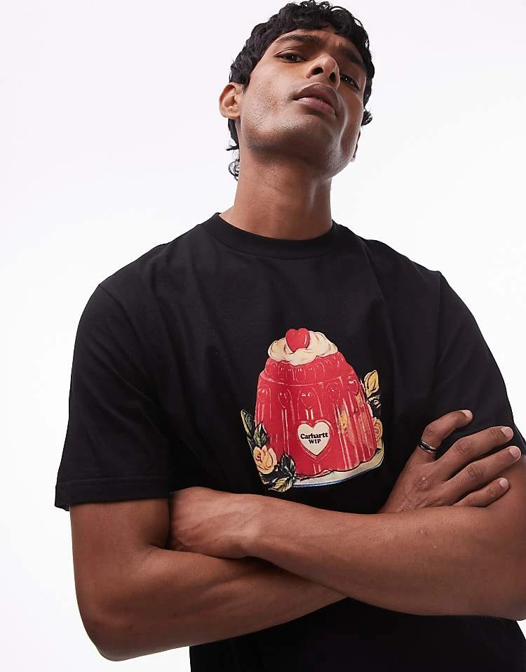 Carhartt WIP Short Sleeve Pudding T-shirt In Black For Men 1 Carhartt WIP Short Sleeve Pudding T-shirt In Black For Men