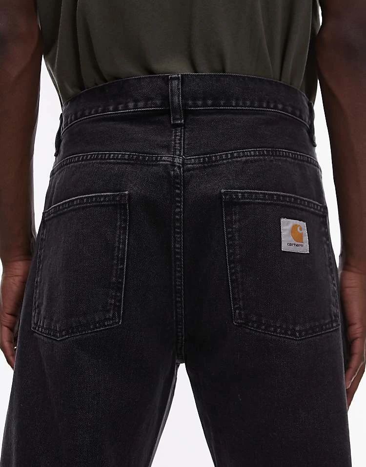 Carhartt WIP Newel Relaxed Tapered Jeans In Black For Men 4 Carhartt WIP Newel Relaxed Tapered Jeans In Black For Men - Image 4
