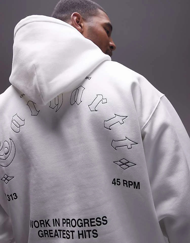 Carhartt WIP Greatest Hits Hoodie In White For Men 4 Carhartt WIP Greatest Hits Hoodie In White For Men - Image 4