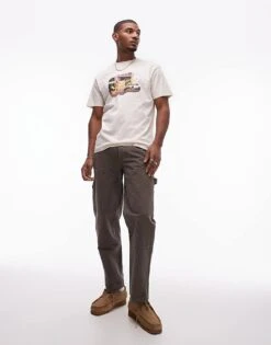 Carhartt WIP Short Sleeve Greatest Flicks T-shirt In Beige For Men -Carhartt WIP Sales 207485874 4