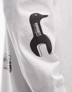 Carhartt WIP Long Sleeve Industry T-shirt In White For Men -Carhartt WIP Sales 207485882 3
