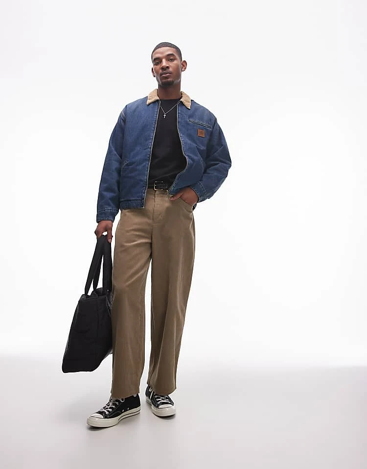 Carhartt WIP OG Detroit Jacket In Blue Wash For Men Mid Blue 3 Carhartt WIP OG Detroit Jacket In Blue Wash For Men Mid Blue - Image 3