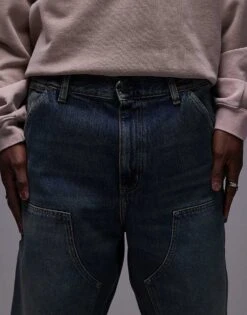 Carhartt WIP Double Knee Jeans In Vintage Wash For Men -Carhartt WIP Sales 207485960 5