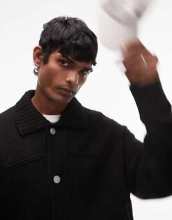 Carhartt WIP Santa Fe Cardigan In Black For Men -Carhartt WIP Sales 207485998 3