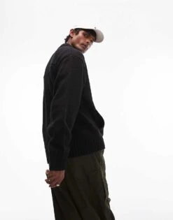 Carhartt WIP Santa Fe Cardigan In Black For Men -Carhartt WIP Sales 207485998 4