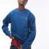 Carhartt WIP American Script Sweatshirt In For Men Mid Blue