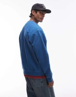 Carhartt WIP American Script Sweatshirt In For Men Mid Blue 8 Carhartt WIP American Script Sweatshirt In For Men Mid Blue -Carhartt WIP Sales 207486006 4