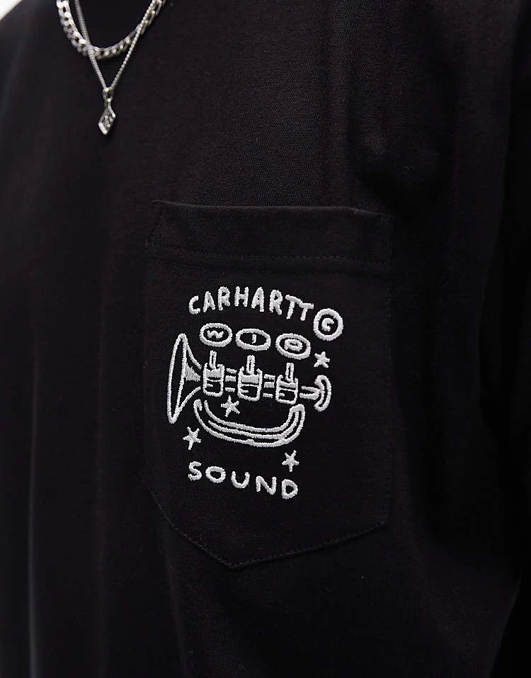 Carhartt WIP Short Sleeve Fragments Pocket T-shirt In Black For Men 3 Carhartt WIP Short Sleeve Fragments Pocket T-shirt In Black For Men - Image 3