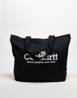 Carhartt WIP Canvas Graphic Tote In Black For Unisex
